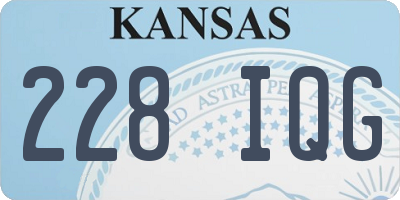 KS license plate 228IQG