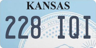 KS license plate 228IQI