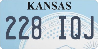 KS license plate 228IQJ