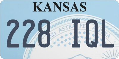 KS license plate 228IQL