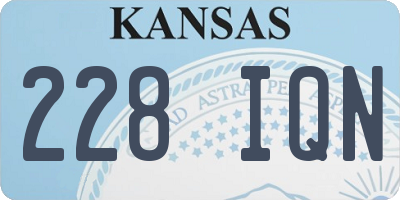 KS license plate 228IQN