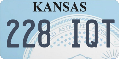 KS license plate 228IQT