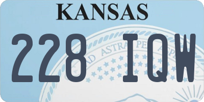 KS license plate 228IQW