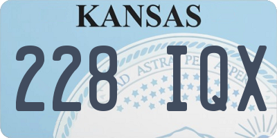 KS license plate 228IQX