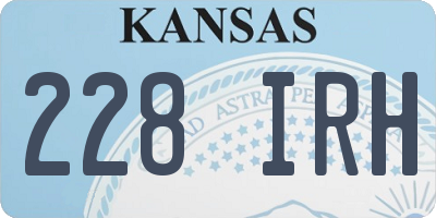 KS license plate 228IRH