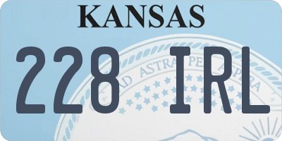KS license plate 228IRL