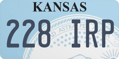 KS license plate 228IRP