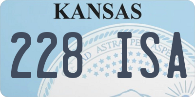 KS license plate 228ISA