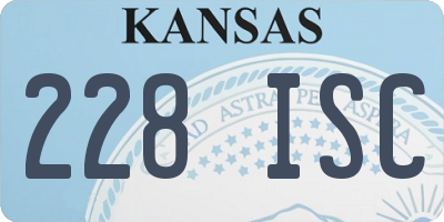 KS license plate 228ISC