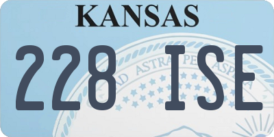 KS license plate 228ISE