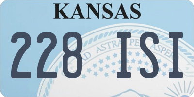 KS license plate 228ISI