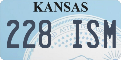 KS license plate 228ISM