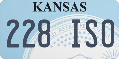 KS license plate 228ISO