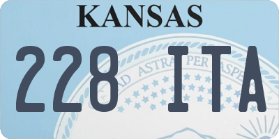 KS license plate 228ITA