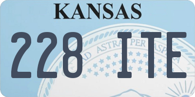 KS license plate 228ITE