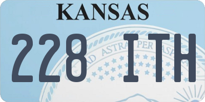 KS license plate 228ITH
