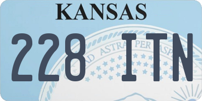 KS license plate 228ITN
