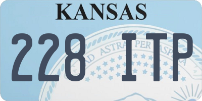 KS license plate 228ITP