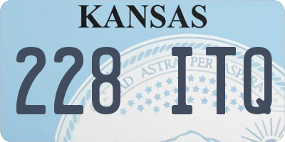 KS license plate 228ITQ