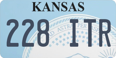 KS license plate 228ITR