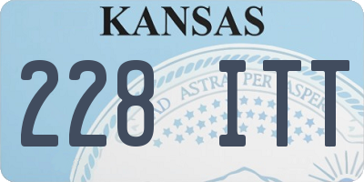 KS license plate 228ITT