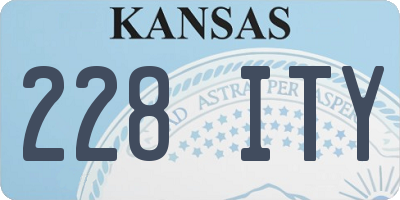 KS license plate 228ITY