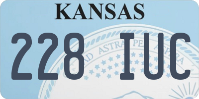 KS license plate 228IUC