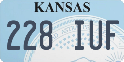 KS license plate 228IUF