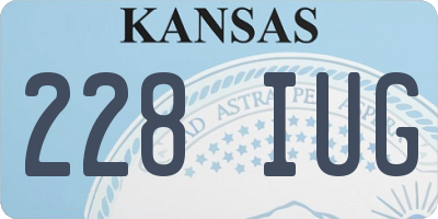 KS license plate 228IUG