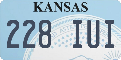 KS license plate 228IUI