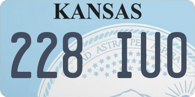 KS license plate 228IUO