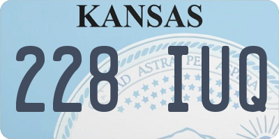 KS license plate 228IUQ