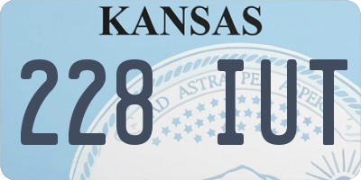 KS license plate 228IUT