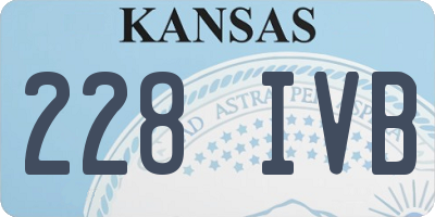 KS license plate 228IVB
