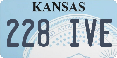 KS license plate 228IVE