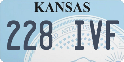 KS license plate 228IVF