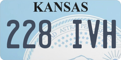 KS license plate 228IVH