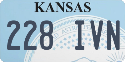 KS license plate 228IVN