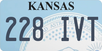 KS license plate 228IVT