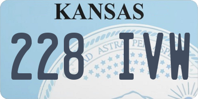 KS license plate 228IVW
