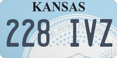 KS license plate 228IVZ