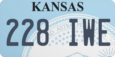 KS license plate 228IWE
