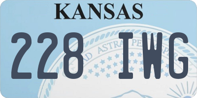 KS license plate 228IWG