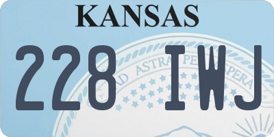 KS license plate 228IWJ