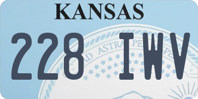 KS license plate 228IWV