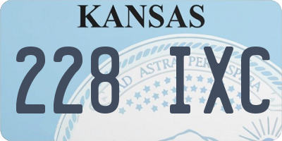KS license plate 228IXC