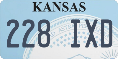 KS license plate 228IXD