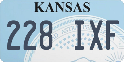 KS license plate 228IXF