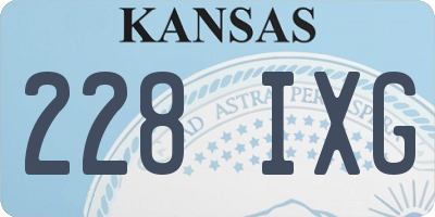 KS license plate 228IXG