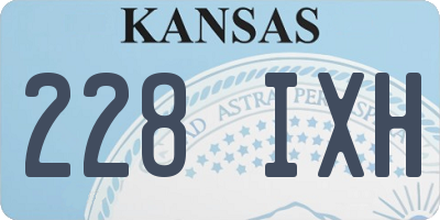 KS license plate 228IXH
